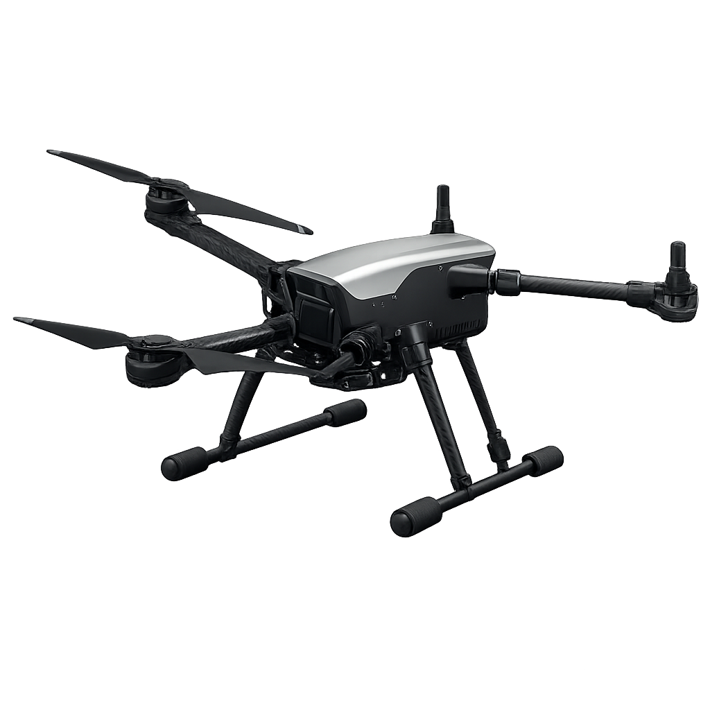 EFT X950 Industrial Drone Frame preview showing the modular carbon fiber platform with foldable arms and propellers.